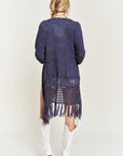 Jade By Jane Fringe Knit Cardigan