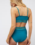 Davi & Dani Solid Two Piece Swimsuit - Online Only