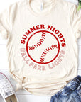 Summer Nights and Ballpark Lights Baseball Graphic