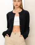 HYFVE Chic Button-Front Cardigan Sweater