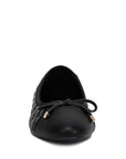 Naoki Quilted Faux Leather Ballerinas