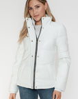 YMI Pocketed Zip Up Turtleneck Puffer Jacket