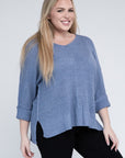 Eesome Plus Size Crew Neck Knit Sweater