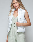 Snobbish Zip Up Quilted Hooded Vest