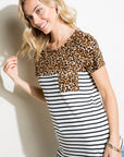 e Luna Striped Animal Mix Top