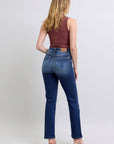 Judy Blue Full Size Washed Straight Leg Jeans with Pockets