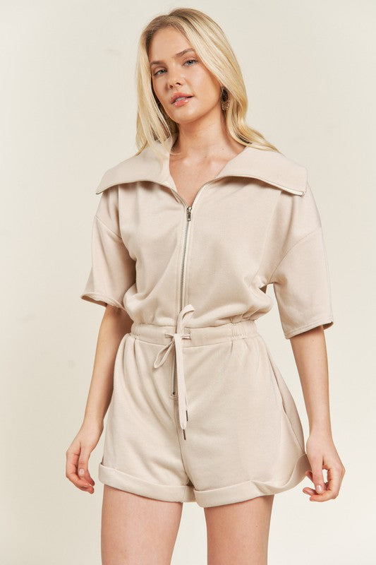 PLUS Jade by Jane Terry Zip Front Romper