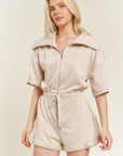 PLUS Jade by Jane Terry Zip Front Romper