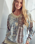 e Luna PLUS Tie Dye Print Sweatshirt