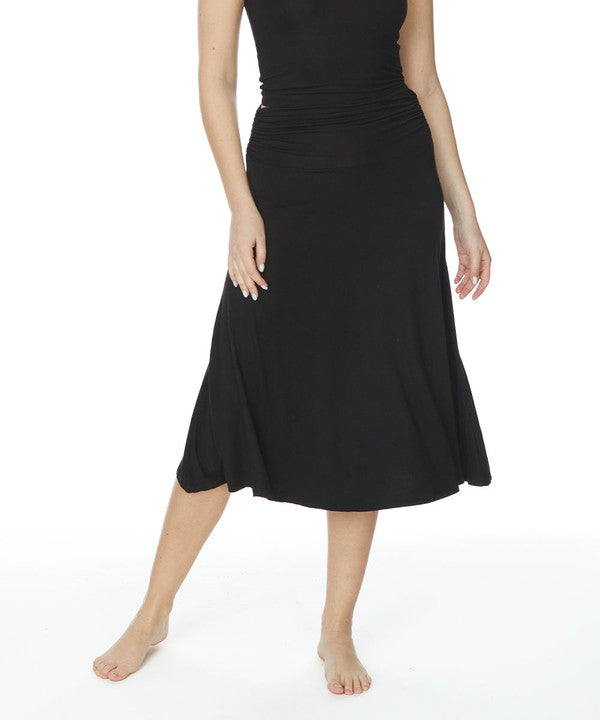 Fabina Bamboo Flared Mid Length Skirt