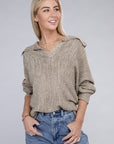 Long Sleeve Collared Sweater