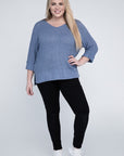 Eesome Plus Size Crew Neck Knit Sweater