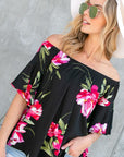 e Luna Floral Off Shoulder Top