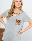 e Luna Animal Print Basic Top