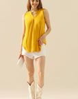 Ninexis Full Size Notched Sleeveless Top