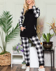 Celeste Plaid Long Sleeve T-Shirt with Pockets