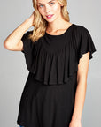 Solid Ruffle Detail Top - Online Only - My Pampered Life Seattle