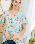 e Luna PLUS Floral Boxy Top