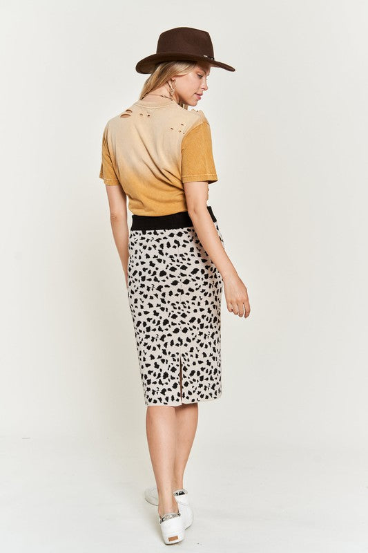 PLUS Jade By Jane Animal Print Sweater Skirt