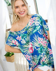 e Luna Tropical One Shoulder Top