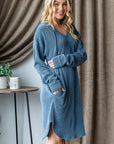 Heimish Ribbed Long Sleeve Hooded Dress