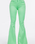 GJG Denim Bell Bottom Jean in Lime