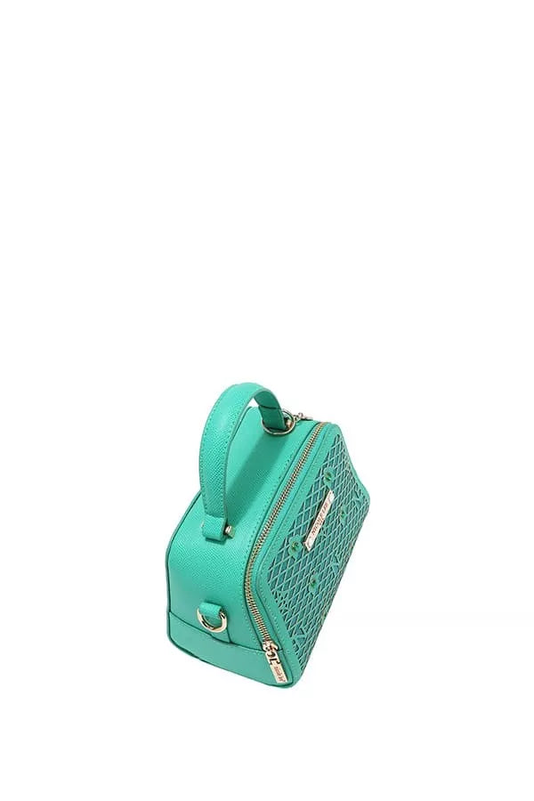 Nicole Lee USA Vegan Geometric Pattern Structured Handbag