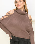 HYFVE Keep Me Close Turtle Neck Cropped Sweater - Online Only