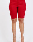 Plus Size High Waist Solid Stretch Short Pants