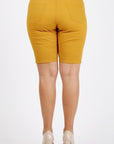 Plus Size High Waist Solid Stretch Short Pants