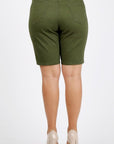 Plus Size High Waist Solid Stretch Short Pants