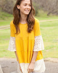 Plus Lace Trim Tiered Tunic