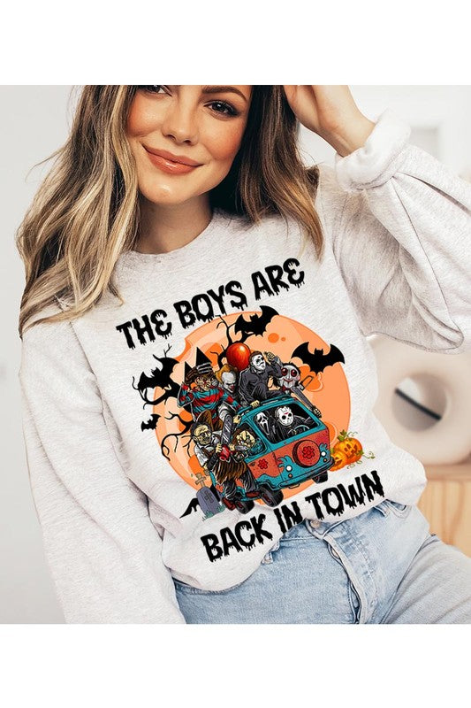The Boys Are Back in Halloween Town Graphic Fleece Sweatshirt