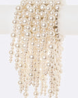 Mix Pearls Drop Statement Stretch Bracelet