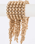 Mix Pearls Drop Statement Stretch Bracelet