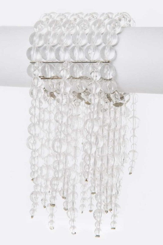 Mix Pearls Drop Statement Stretch Bracelet