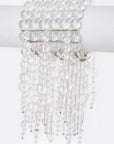 Mix Pearls Drop Statement Stretch Bracelet