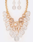 Mix Pearls Statement Necklace Set