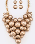 Mix Pearls Statement Necklace Set