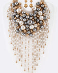 Head Turner Statement Mix Pearl Layer Necklace Set