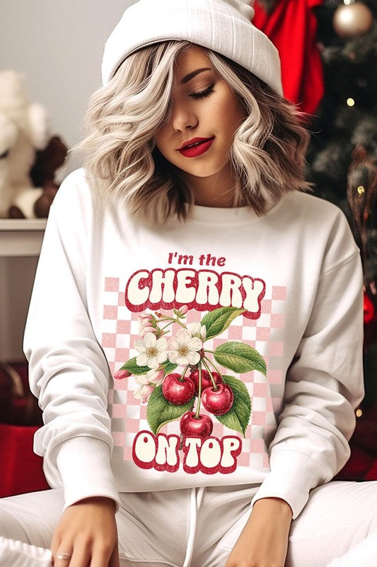 I'm the Cherry on Top Graphic Plus Sweatshirts