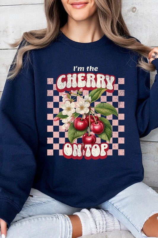 I'm the Cherry on Top Graphic Plus Sweatshirts