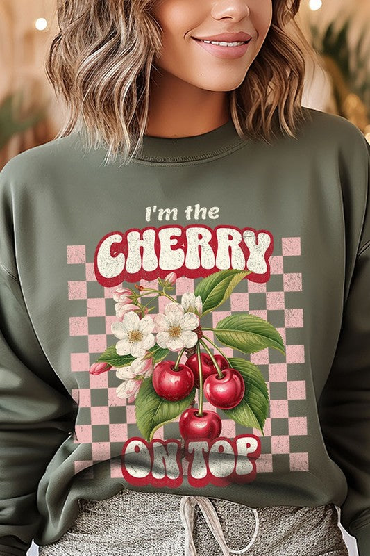 I'm the Cherry on Top Graphic Plus Sweatshirts