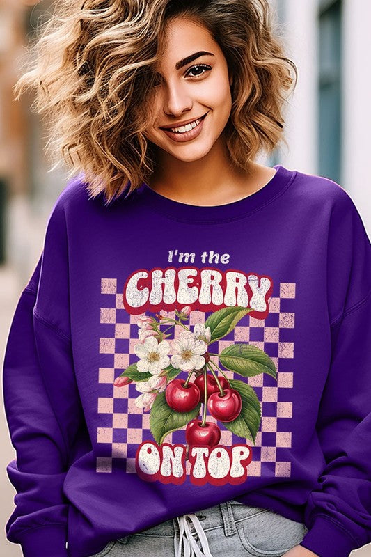 I'm the Cherry on Top Graphic Plus Sweatshirts