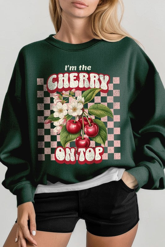 I'm the Cherry on Top Graphic Plus Sweatshirts