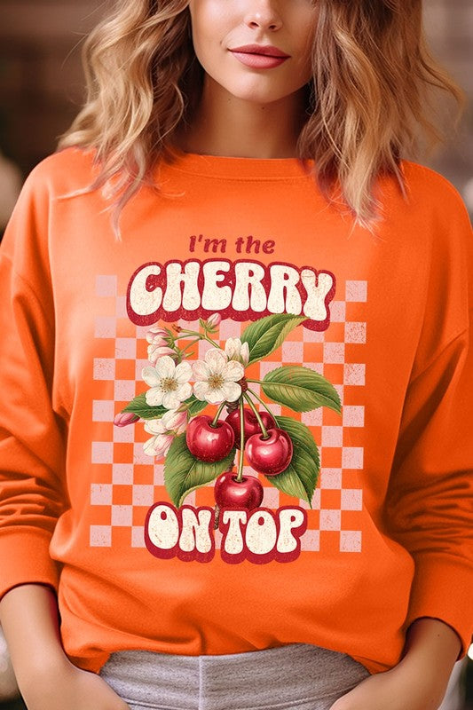 I'm the Cherry on Top Graphic Plus Sweatshirts