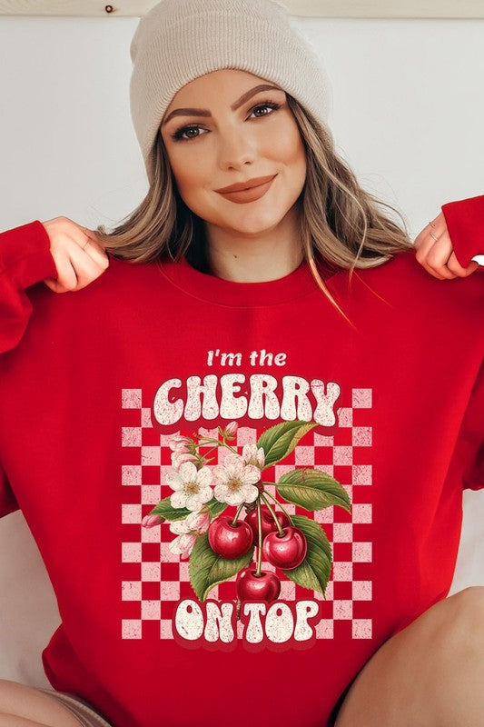 I'm the Cherry on Top Graphic Plus Sweatshirts