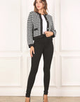 Lilou Black Check Knitted Jacket