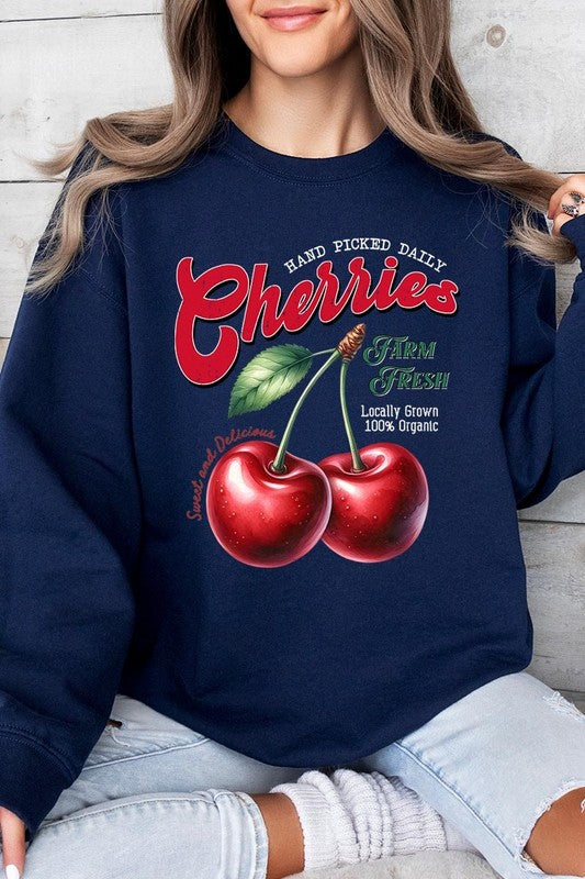 Farm Fresh Cherries Graphic Plus Sweatshirts