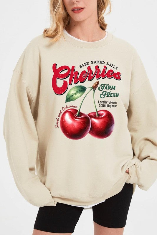 Farm Fresh Cherries Graphic Plus Sweatshirts